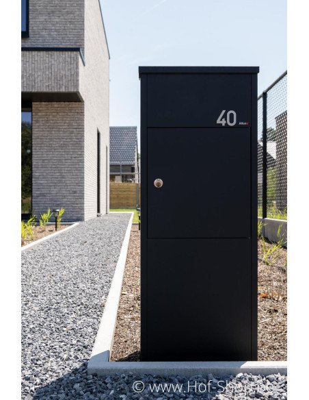 Numéro 4 - inox look aluminium 5 cm de haute (Numéro de maison Albo)