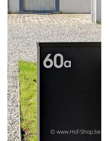 Lettre F - acier inoxydable de 5 cm de haut (numéro de maison 'fuji' KatoDesign) - Lettre majuscule