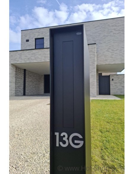 Lettre G - acier inoxydable de 5 cm de haut (numéro de maison 'fuji' KatoDesign) - Lettre majuscule