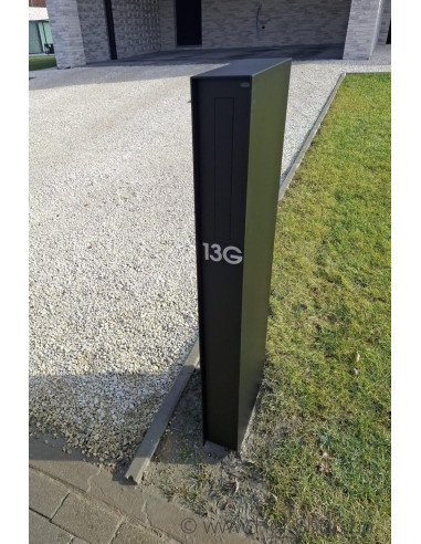 Letter G - inox 5 cm hoog (huisnummer 'fuji' KatoDesign) - hoofdletter