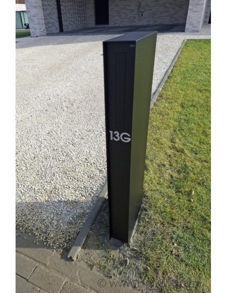 Lettre G - acier inoxydable de 5 cm de haut (numéro de maison 'fuji' KatoDesign) - Lettre majuscule