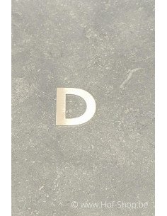 Lettre D - acier inoxydable de 5 cm de haut (numéro de maison 'fuji' KatoDesign) - Lettre majuscule