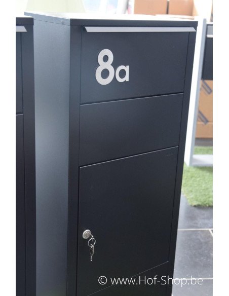 Numéro 1 - acier inoxydable de 8 cm de haut (numéro de maison 'fuji' KatoDesign)