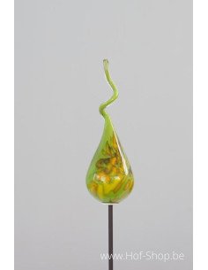 Tuinsteker vlam geel-groen - metalen tuinsteker (GD30030)