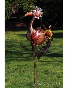 Grote vogel bordeaux - metalen figuur (MD16021)