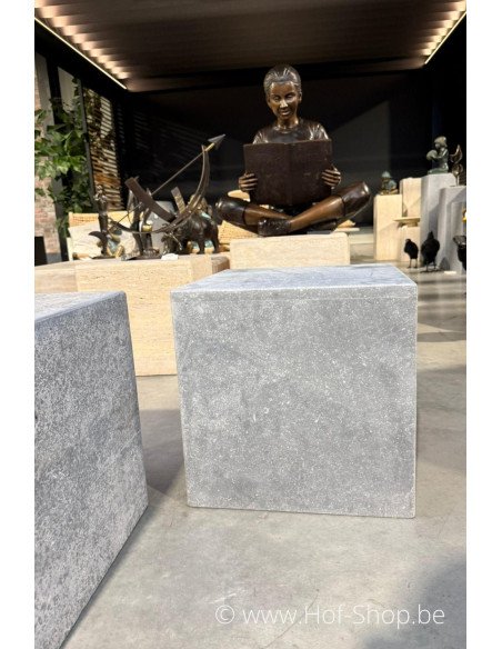 40 x 40 x 40 cm - Piédestal en pierre bleue