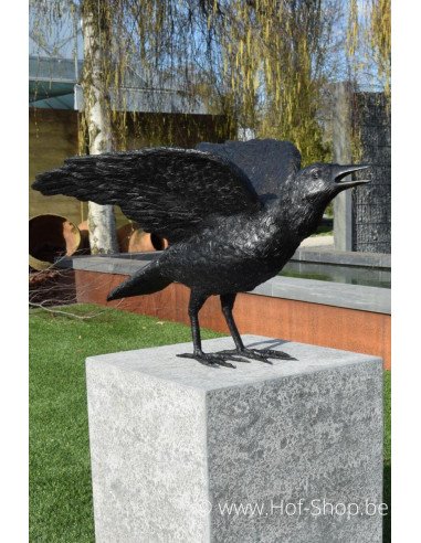 Set van drie raven - bronzen beelden (B50420, B50418 en B50325)