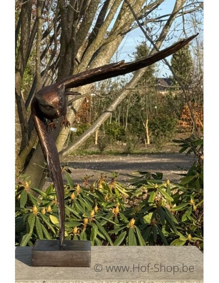 Vliegende uil - bronzen beeld (AN1321BR-B)
