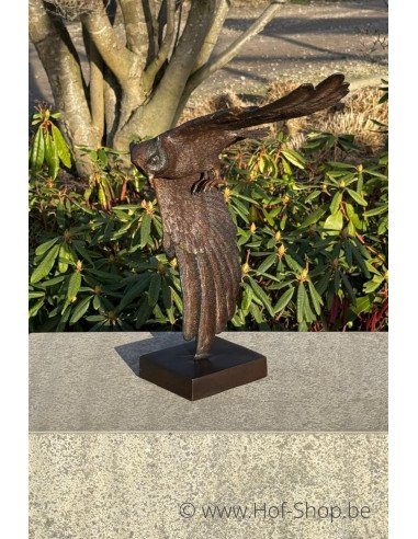 Vliegende uil - bronzen beeld (AN1321BR-B)