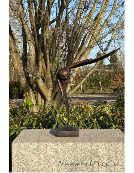 Vliegende uil - bronzen beeld (AN1321BR-B)