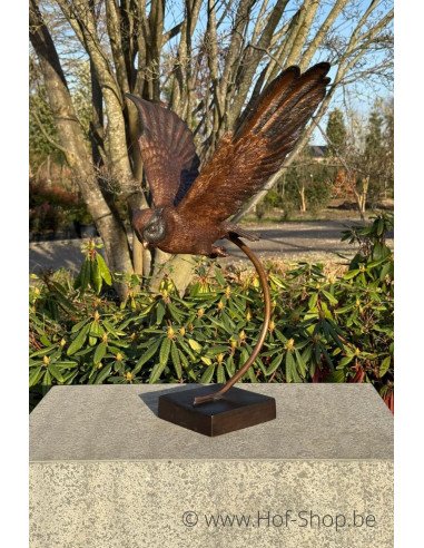 Vliegende uil - bronzen beeld (AN2209BR-B)