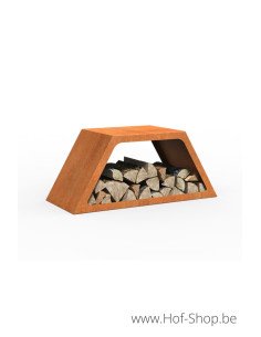 Hex 91,5 x 40 x 40 cm - Adezz houtopslag in cortenstaal