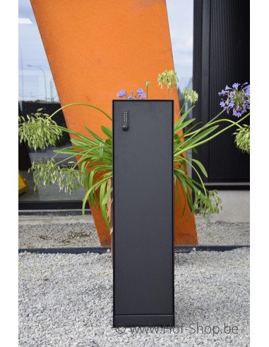 Modèle d'exposition Nexus Medium RAL 9005 - boîte à colis eSafe aluminium