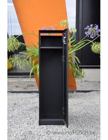 Modèle d'exposition Nexus Medium RAL 9005 - boîte à colis eSafe aluminium