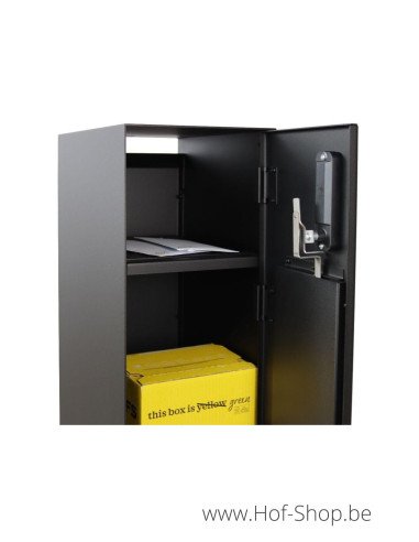 Modèle d'exposition Nexus Medium RAL 9005 - boîte à colis eSafe aluminium