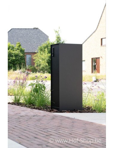 Modèle d'exposition Nexus Medium RAL 9005 - boîte à colis eSafe aluminium