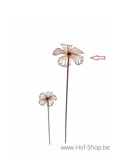 Hibiscus - metalen figuur in ecoroest (MD70145)