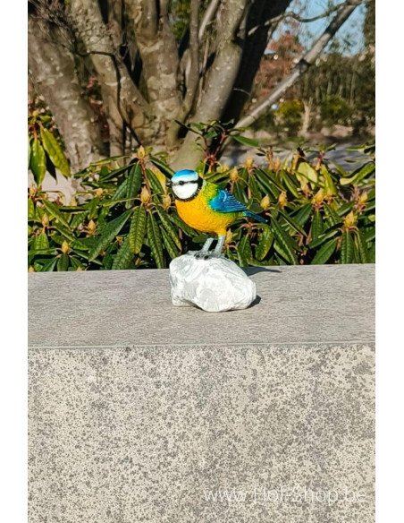 Pimpelmees gekleurd - bronzen beeld (BS1544C)