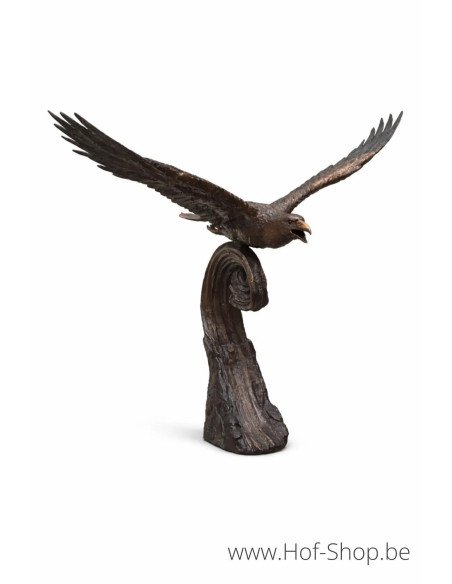 Aigle sur une vague - statue en bronze (B1574)
