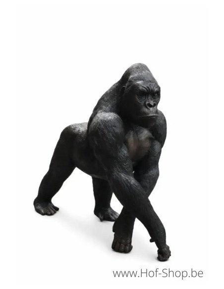 Staande gorilla - bronzen beeld (B1422)