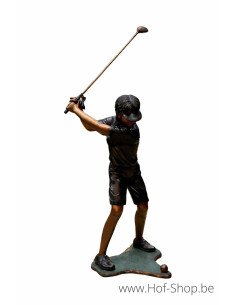 Golf speelster - bronzen beeld (B887)