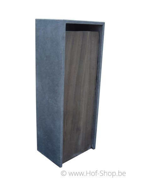 P-Box 4 Aspect bois - boîte aux lettres en pierre bleue