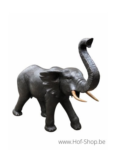 Éléphant avec la trompe vers l’avant - statue en bronze (B1560)