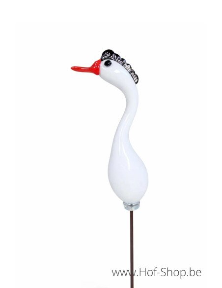 Grote witte gans - metalen tuinsteker (GD30225)