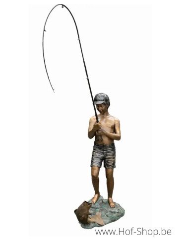 Pêcheur - statue en bronze (B493)