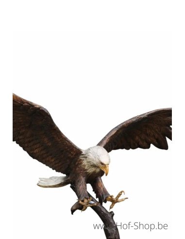 Arend op boom - bronzen beeld (B91359)