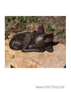 Faon endormi - statue en bronze ( BS0482B)