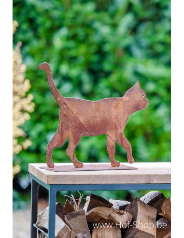 Chat qui cour - figurine en métal Ecorouille (MD14049)