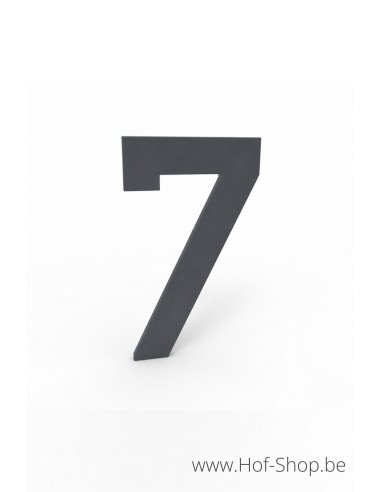 Nummer 7 RAL 7016 aluminium (10 cm hoog, 4 mm dik) - Albo Huisnummer