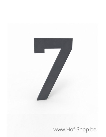 Nummer 7 RAL 7016 aluminium (10 cm hoog, 4 mm dik) - Albo Huisnummer