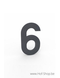Numéro 6 aluminium RAL 7016 (10 cm de hauteur, 4 mm d’épaisseur) - numéro Albo