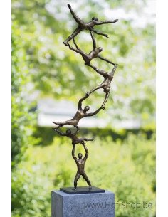 Spiral to the top - statue en bronze (AN3012BR-BI)