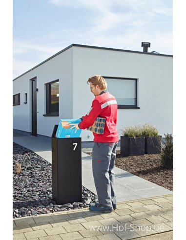SHOWMODEL Dropbox Small RAL 9005 Back Door - eSafe boîte à colis aluminium