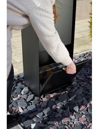 SHOWMODEL Dropbox Small RAL 9005 Back Door - eSafe boîte à colis aluminium