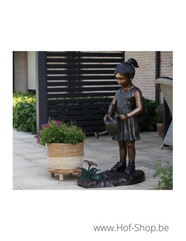 Meisje met gieter - bronzen beeld (B1479)
