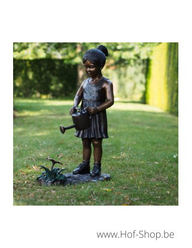 Meisje met gieter - bronzen beeld (B1479)
