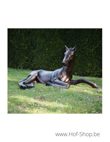 Liggend veulen - bronzen beeld (B76320)
