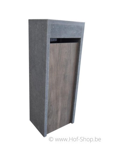 M-Box H Aspect bois - boîte à colis en pierre bleue