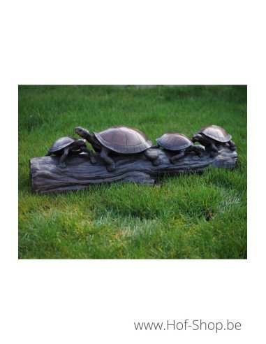 Vier schildpadden - bronzen beeld (B1468-1)