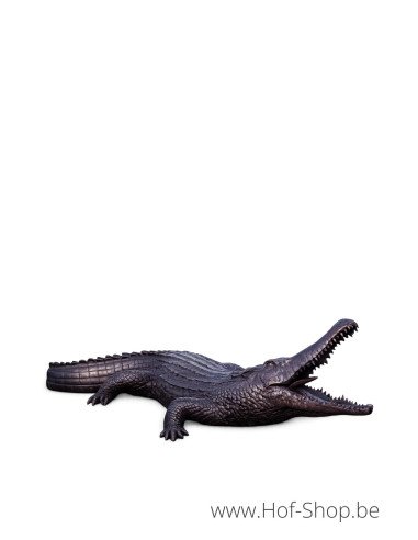 Alligator - statue en bronze (B1184)