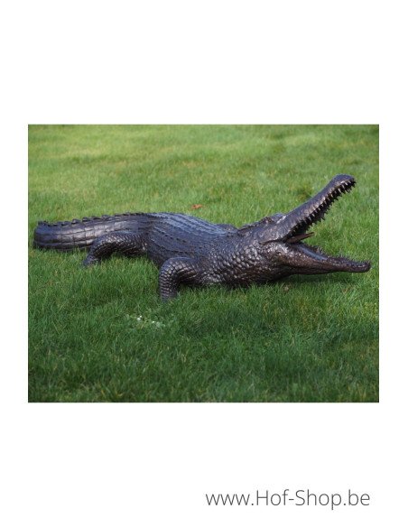 Alligator - statue en bronze (B1184)