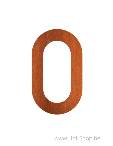 Huisnummer cortenstaal