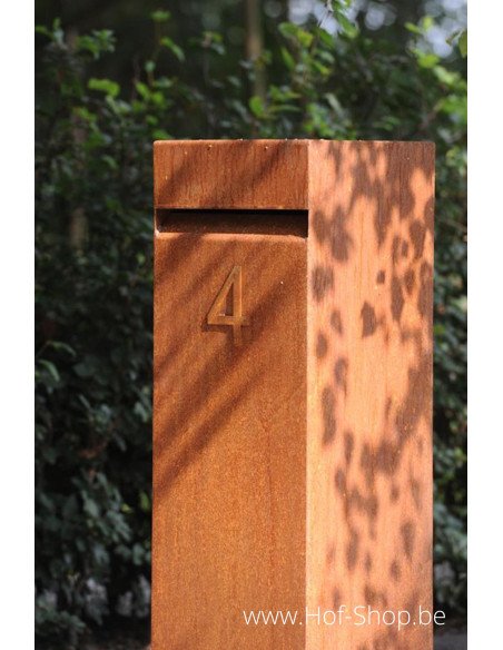 Lettre D en acier Corten (9 cm de haut) - Numéro de maison Adezz