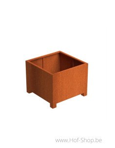 Carrez avec pieds 100 x 100 x 80 cm - Jardinière Adezz en acier Corten