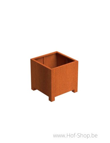 Carrez avec pieds 80 x 80 x 80 cm - Jardinière Adezz en acier Corten