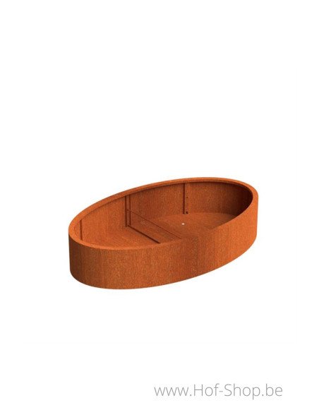 Ellipse 200 x 120 x 40 cm - Jardinière Adezz en acier corten